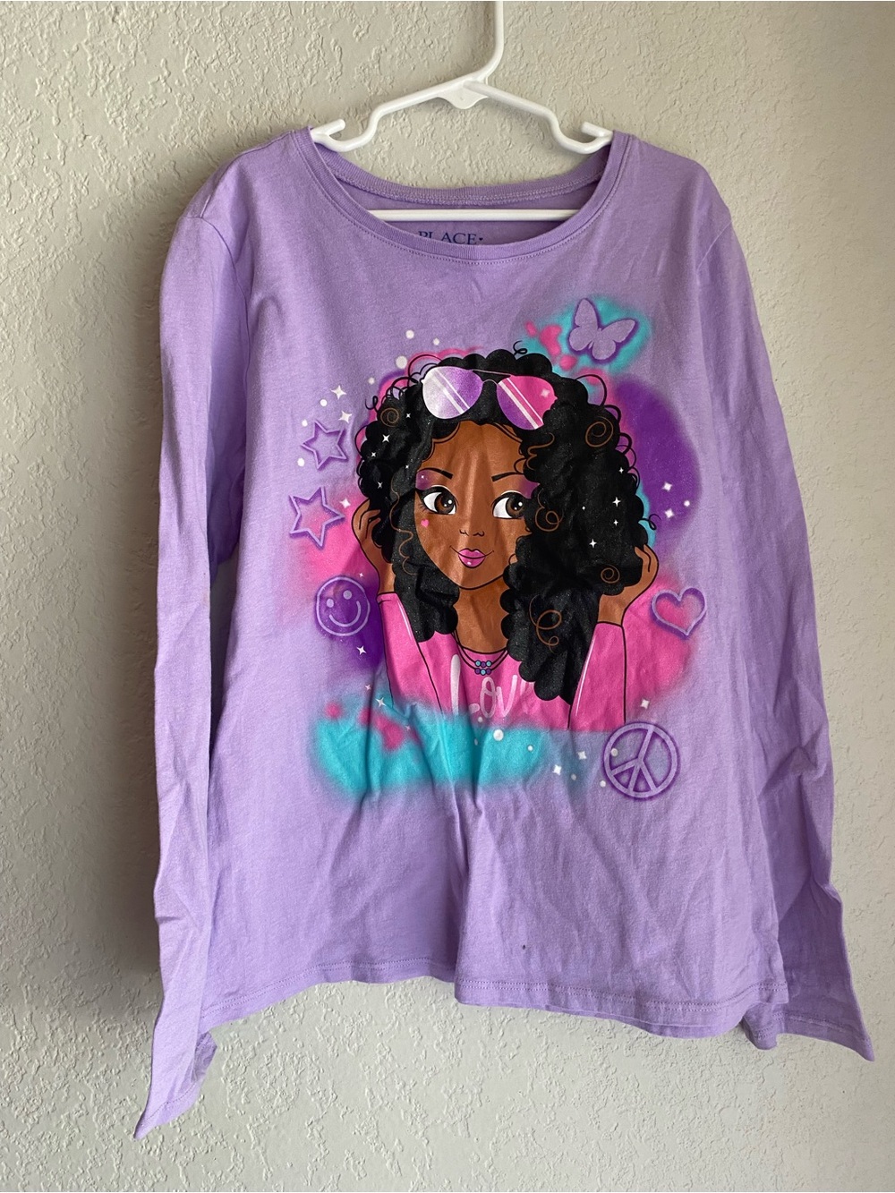 The Children's Place Lavender Long-Sleeve Tee with Girl Graphic